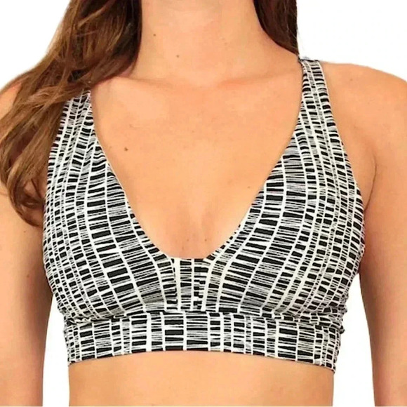 {VSX} Deep Plunge Fixed Straps Cutout Back Light Support Sports Bra - Picture 1 of 4